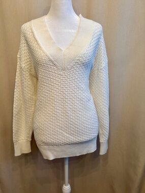 Rag & Bone Jeans Open Knit V-Neck Sweater | Size S